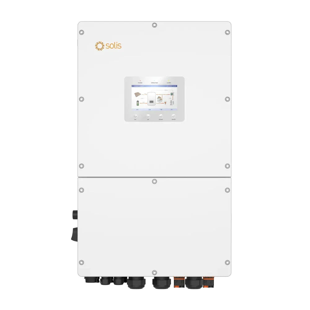 Solis S6-EH3P40K-H aszimmetrikus hibrid inverter 40kW - 3 fázis, 4 MPPT, kijelzővel, nagyfeszültségű (HV)