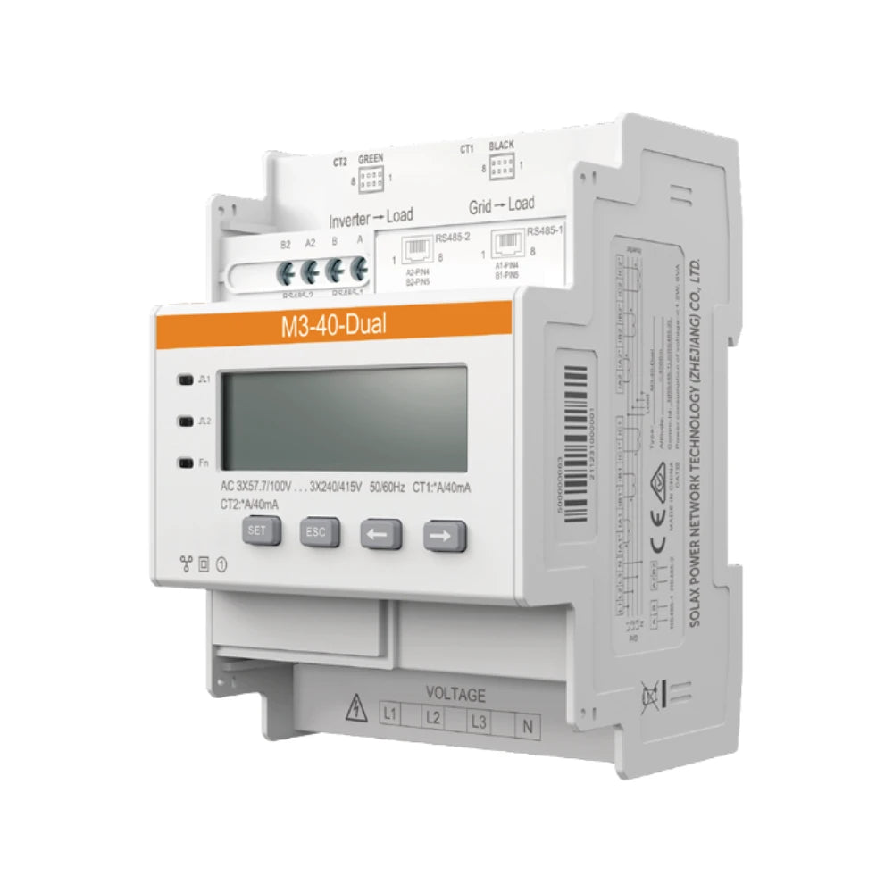 SolaX Smart Meter Dual M3-40 DUAL 100A okosmérő 3 fázis dupla mérő