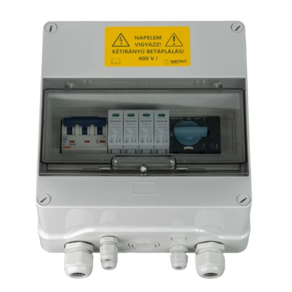 WattKit előreszerelt AC védelmi doboz 10A (túlfeszültség-védelem, T2)